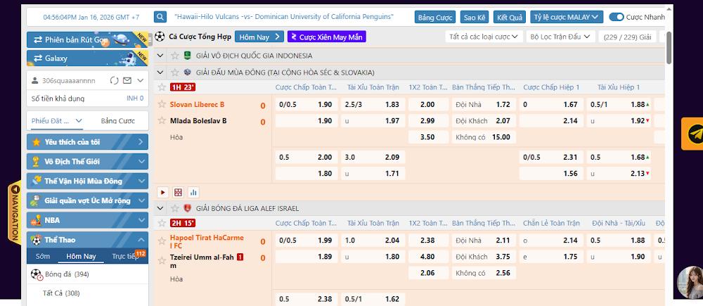 Các loại cược xiên Vnz6